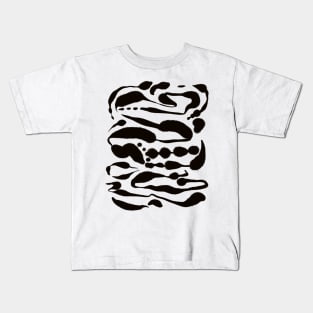 Ink Blots, Black and White Palette Kids T-Shirt